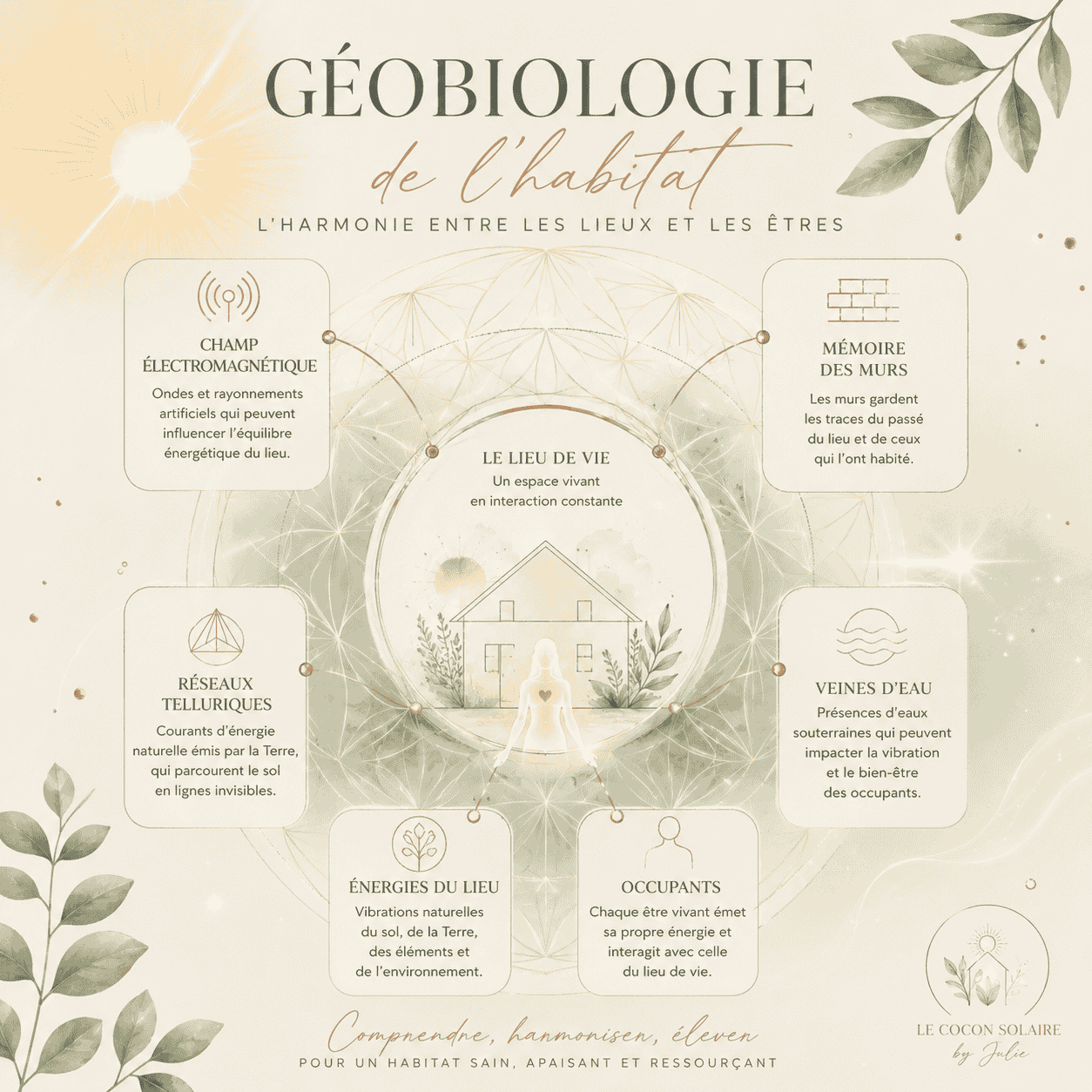 geobiologie de l'habitat champ electromagnetique reseaux telluriques energies du lieu occupants vienne d eau memoire des murs du sol résumé de la géobiologie du sol, faille, cours d'eau, mémoire du sol